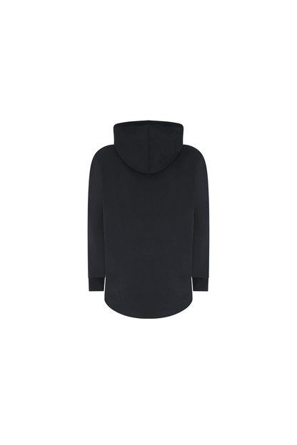 Empile Black Hoodie – back view, premium streetwear unisex