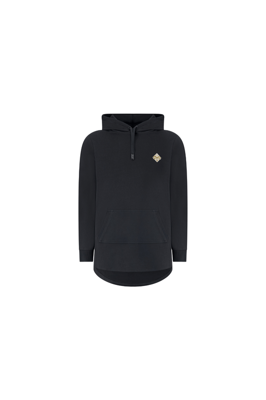 Empile Black Hoodie – front view, premium streetwear unisex