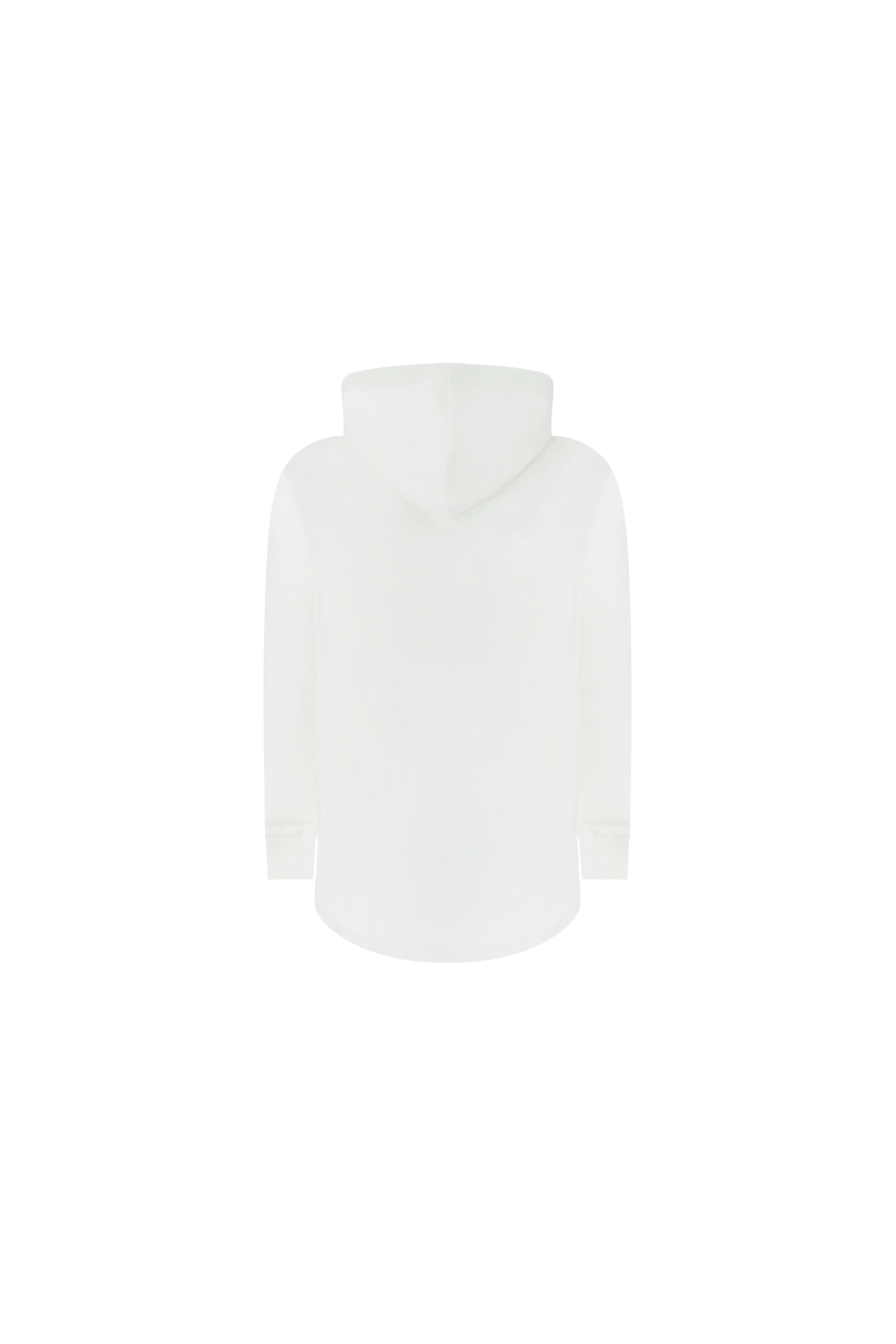 Empile White Hoodie – back view, premium streetwear unisex