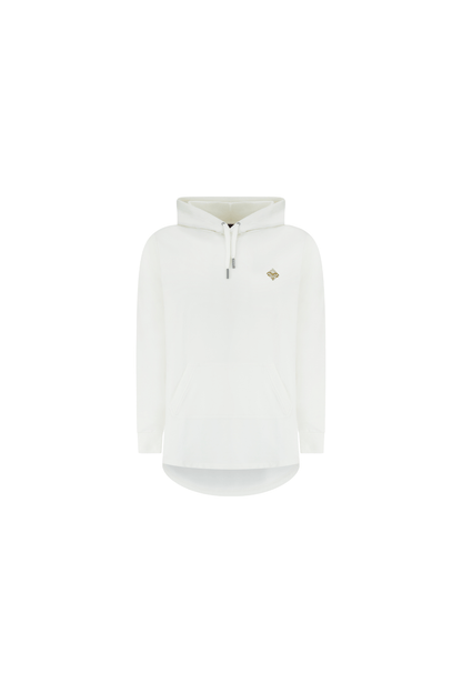 Empile White Hoodie – front view, premium streetwear unisex